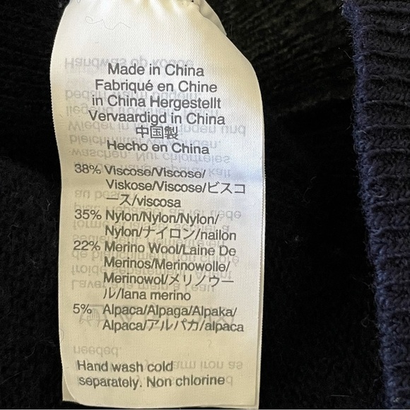 NEW Madewell Kimball Colorblock Wool Blend Pullover Sweater Grey Navy Blue Small - Picture 14 of 14